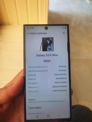 Samsung Galaxy S24 Ultra, rəng - Qara, İki sim kartlı