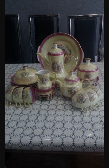 Çay dəsti, rəng - Qızılı — 1