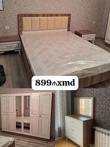 Yataq otağı mebel dəsti Tərkibi: - İki nəfərlik çarpayı (yumşaq