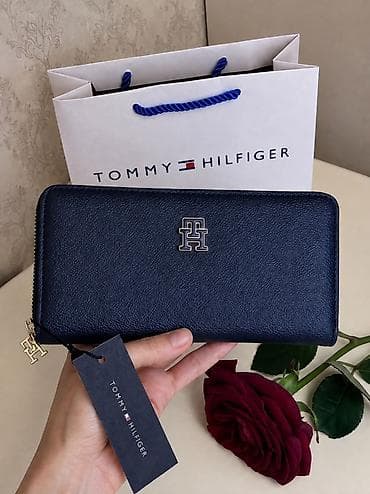 Portmone, pulqabıları: YENI ORGINAL Tommy Hilfiger qadın pulqabısı – zəncirli fermuarla tam — 1