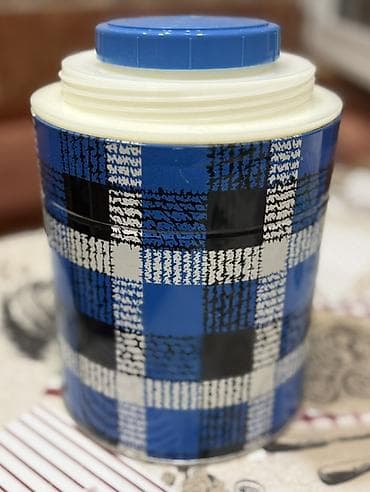 Термосы: Цвет - Голубой, Термос, Алюминий, 2 л, СССР — 3