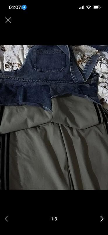 İdman dəstləri: Unisex idman şalvarı - Rəng: zeytun-yaşıl (tünd yaşıl-qara ikili yan — 3