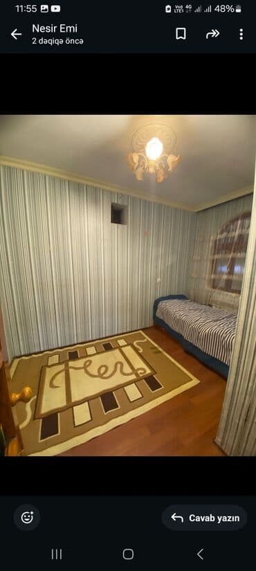 yevlax kirayə ev: 100 kv. m, 3 otaqlı, Kombi, Qaz, Su — 5