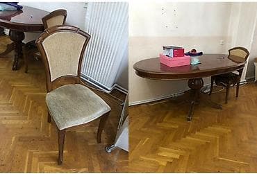 Qonaq otağı üçün, İşlənmiş, Açılmayan, Oval masa