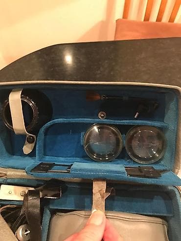 kino kamera: Sovet istehsalı portativ 8 mm film kamerası və tam aksesuar dəsti — 4