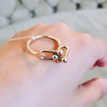 Çantalar: Toy, Üzük, Tiffany, Sarı qızıl, 585 Əyar, Qaşsız — 3