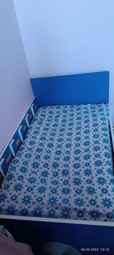 двуспальная кровать с подъемным механизмом: Для девочки и мальчика, Кровать, С матрасом, С выдвижными ящиками — 1