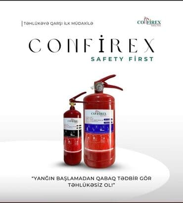 tikinti avadanlıqları: ABCE tipli yanğınlar üçün nəzərdə tutulmuş qırmızı rəngli Confirex — 1