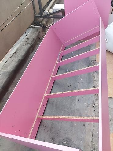 lamini mebel: Oğlan və qız üçün, Çarpayı, Matras ilə, Siyirməsiz, Laminat — 10