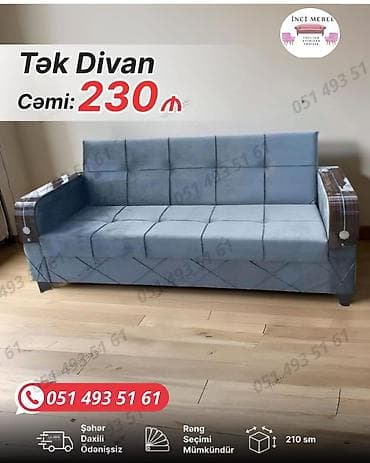 dam: Divan, Yeni, Açılan, Bazalı, Parça, Ödənişli çatdırılma — 1