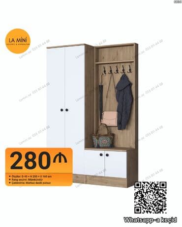 Dəhliz üçün çoxfunksiyalı giriş mebeli seti - Model: LA MiNi (Laconic