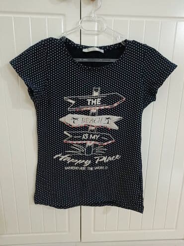 toy libaslari 2022: 👚Qadın/yeniyetmə üçün qısaqoll T-shirt 🌀Rəng: tünd göy, xırda ağ — 3