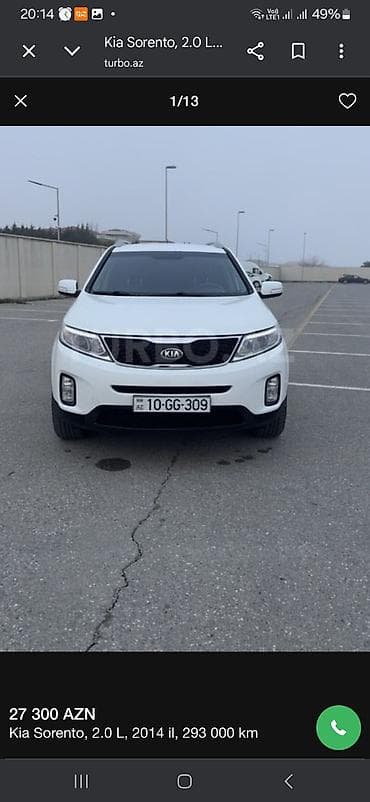 kvadrasikl satisi: Kia Sorento: 2 l | 2014 il Ofrouder/SUV — 1