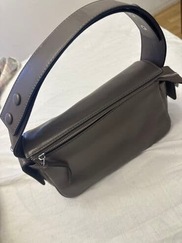 dəri kişi cantaları: Qadın/Unisex çiyin çantası – tünd boz rəng Xüsusiyyətlər: - Yumşaq — 3