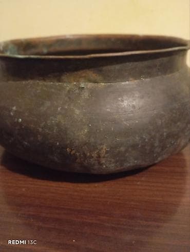mis samovar: Qədimi Məişət üçün mis/metal qab-qacaq dəsti Təsvir: - Şəkillərdə — 7