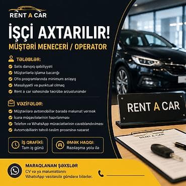 muhafize isi 2025: 🚘 RENT A CAR ŞİRKƏTİNƏ İŞÇİ AXTARILIR Vəzifə: Avtomobillərin — 1