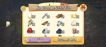 metal fermalar: Hay Day hesabı - Səviyyə: 91 - Oyun daxili valyuta: təxminən 4 246 — 3