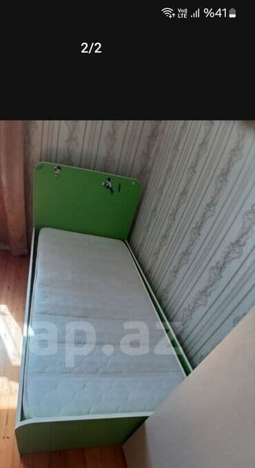 двухэтажная кровать: Oğlan üçün, İşlənmiş, Çarpayı, Bazasız, Matras ilə — 2