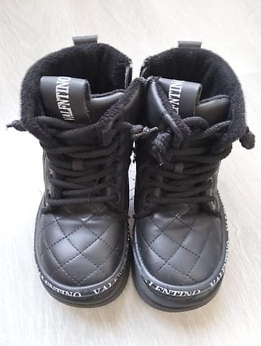batinki: Valentino uşaq qış botları - Rəng: qara - Üst material: tikişli — 5