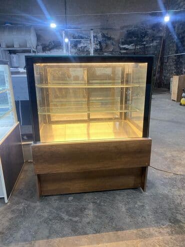 böyük soyuducu: Soyuducu şirniyat vitrinləri yeniden seçilmir ağ vitrin 145x80x135 — 5