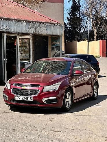 masin satisi: Chevrolet Cruze sedan - Kuzov: sedan, bordo rəng - Mühərrik: benzin — 1