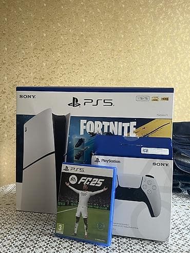 ps5 diskləri: Sony PlayStation 5 (PS5) Fortnite Bundle – 1 TB Komplekt: - PS5 — 1