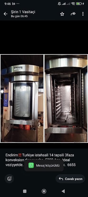 Endirim‼️Turkiye istehsali 14 tepsili 3faza konveksion doner soba lalafo.az -da Endirim‼️Turkiye istehsali 14 tepsili 3faza konveksion doner soba