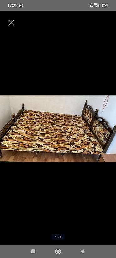 İkinəfərlik çarpayı, Matras ilə, Siyirməsiz