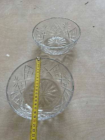 tort sekilleri 2020: Şüşə qab dəsti - 1 ədəd dərin salat qabı: dairəvi forma, kəsimli — 6