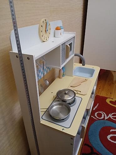 oyuncaq metbex: Uşaq üçün taxta oyun mətbəxi - Material: möhkəm taxta konstruksiya — 4