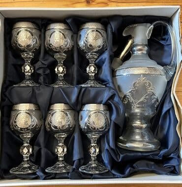 qaşıq desti: Бокалы, цвет - Серый, Стекло, Набор из 8 шт. — 1