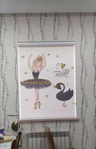 das pilleken sekilleri: Güllü naxışlı jalüz pərdələr - Model: Klassik və modern üslubda rulon — 5