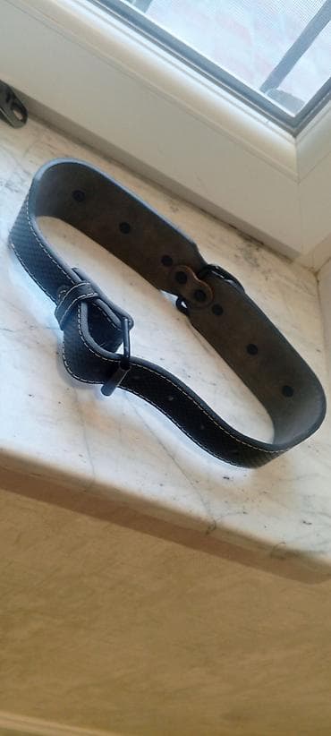 it üçün kemer: Möhkəm it boyunluğu - Material: qalın süni/deri tipli kəmər hissəsi — 4