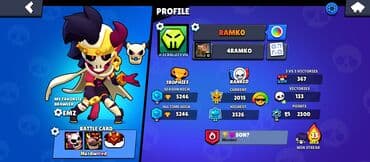 Oyun diskləri: Brawl Stars hesabı – RAMKO Ümumi: - Profil ID: #2CRRL2VYU - Kuboklar — 1