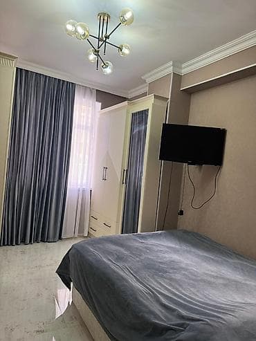 hovsanda ev satilir: Müasir üslubda tam mebelləşdirilmiş mənzil interyeri 3 otaq 84 kv 3 — 4