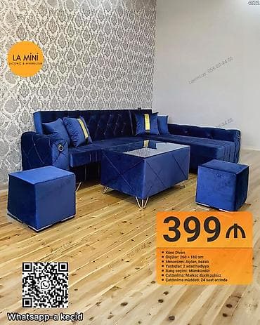 benve sekilleri: Künc divan, Açılan — 1