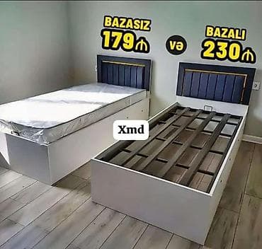 gencede mebel: Təknəfərlik çarpayı, Bazasız, Matras ilə, Siyirməsiz — 1