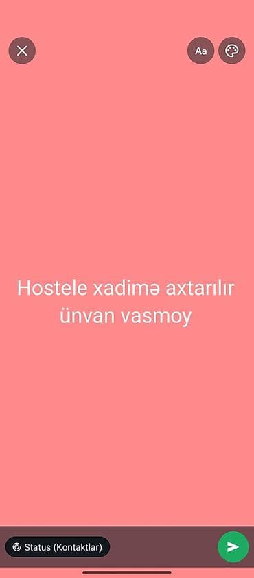 Xadimə tələb olunur lalafo.az -da Xadimə tələb olunur