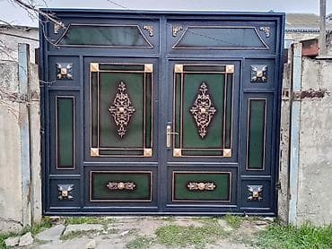 kombi demir dokum: Yeni Dəmir Həyət darvazası, Yana açılan, 3 m, Mexaniki, Qapı ilə, Kredit yoxdur, Ödənişli quraşdırma, Ünvandan götürmə, Ödənişli çatdırılma, Rayonlara çatdırılma — 2