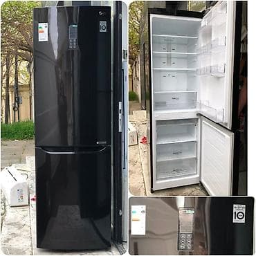 utu alti: LG Inverter No Frost soyuducu - Rəng: qara (parlaq) - Aşağıda — 1