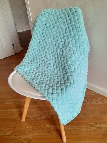 Prastinalar: Yeni rəng - Mavi Mikrofiber Pled, Pulsuz çatdırılma — 1