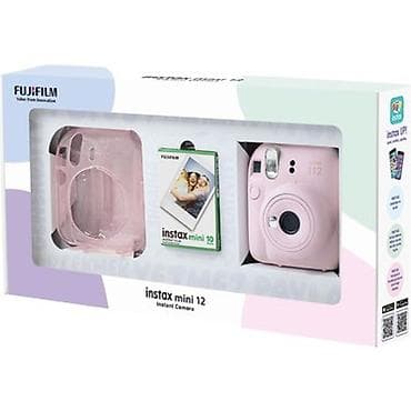 Fujifilm Instax Mini 12 – hədiyyə dəsti - Rəng: Açıq çəhrayı (Blossom