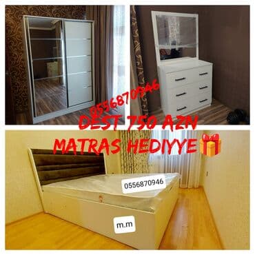 İkinəfərlik çarpayı, Dolab, Termo, 2 tumba, Azərbaycan, Yeni