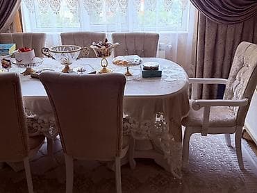 Qonaq otağı üçün, Oval masa, 6 stul