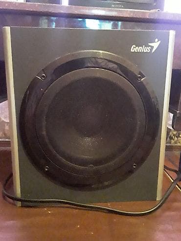 Genius subwoofer + Edifier X120 2.1 akustika qutusu + masaüstü — 1