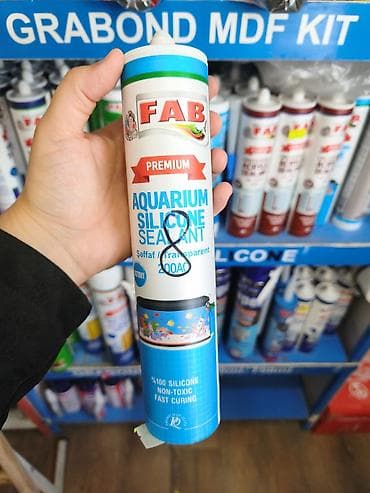 su dasl: FAB Premium Aquarium Silicone Sealant - Akrualiumlar üçün şəffaf — 1