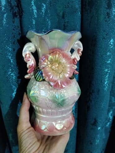 вазы из цветного стекла: Одна ваза, Керамическая — 1