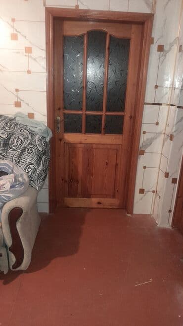 Furnitura və aksessuarlar: Taxta otaq qapıları – şüşəli model - Material: təbii taxta (ram və — 3