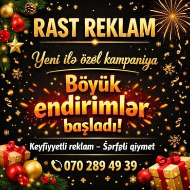 RAST REKLAM – Yeni il üçün xüsusi kampaniya! Böyük endirimlər