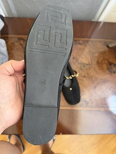 Балетки: Балетки, Размер: 40, цвет - Черный, Новый — 2